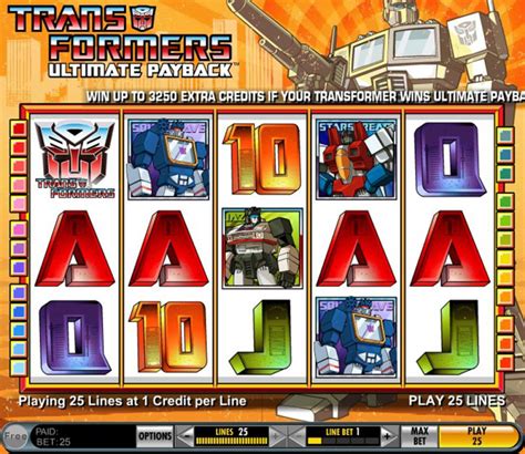 transformers ultimate payback casinos - transformers slots free